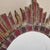 French Sunburst Wall Mirror with Red Talosel Inlay by Irena Jaworska, 1960s For Sale In Chicago - Image 6 of 10