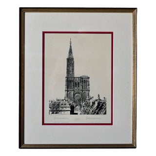Julius Manias, Notre-Dame de Strasbourg, 1910, Antique Phototype For Sale