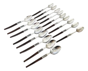 Vintage Ekco Eterna "La Joya" Pattern Spoons, 2 Sizes, 17 Pieces