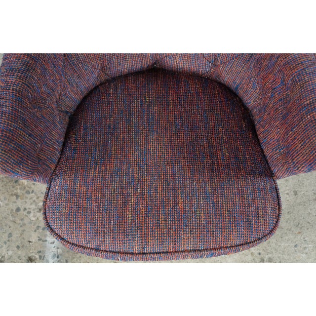 Purple 6 Mid-Century Modern Patrician Furniture Tufted Tweed Office Swivel Chairs MCM For Sale - Image 8 of 18
