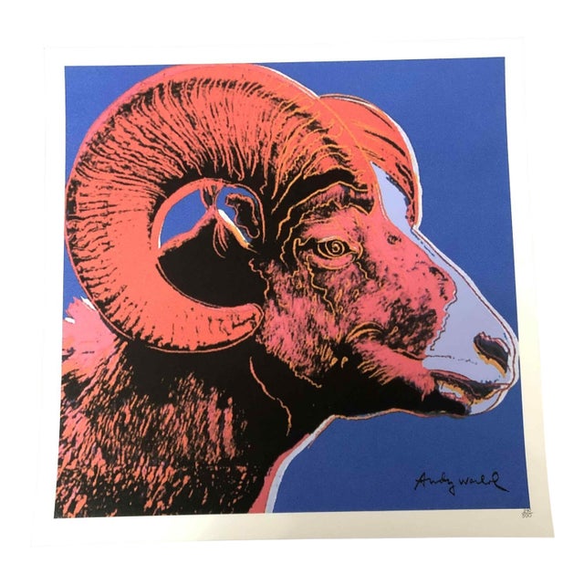 1990s After Andy Warhol "Bighorn Ram" Lithograph For Sale