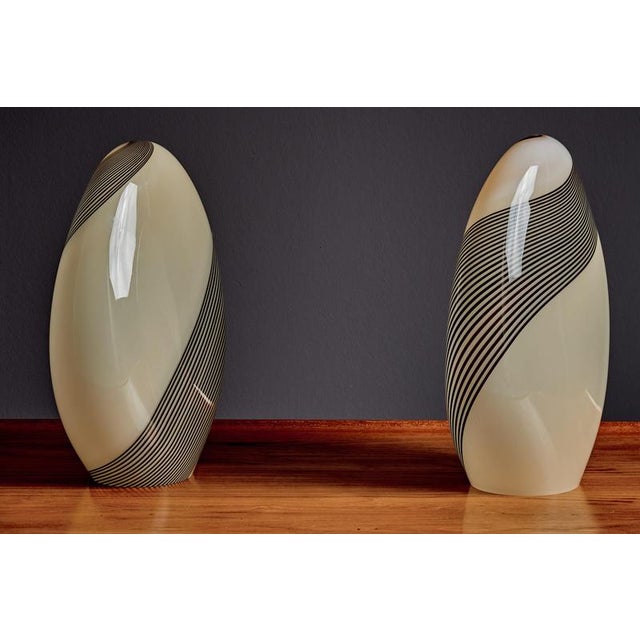 Mid-Century Modern Murano Glass Vases by Lino Tagliapietra, Italy, 1980s, Set of 2 For Sale - Image 3 of 13