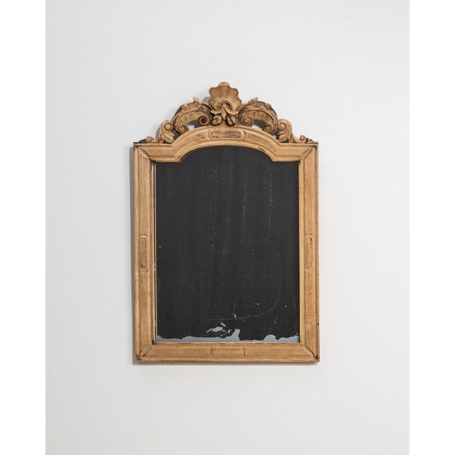 19th Century France Tan Wood Mirror For Sale - Image 10 of 10