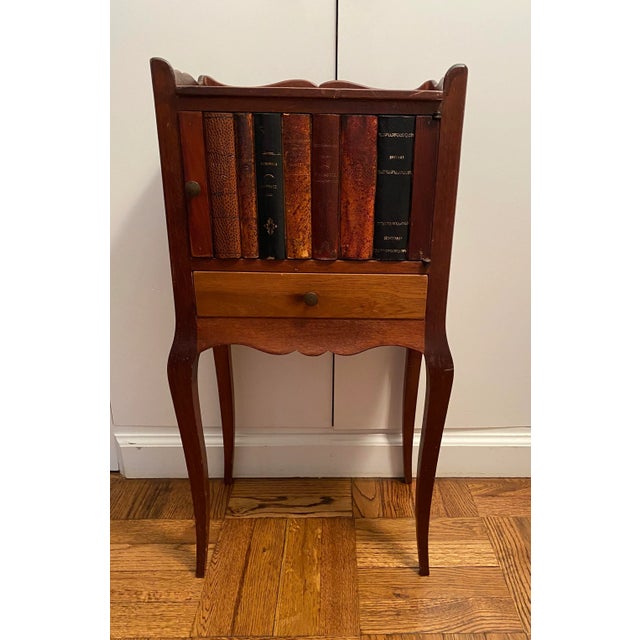 Wood Vintage Fruit Wood Library Bookbinding Side Table For Sale - Image 7 of 7