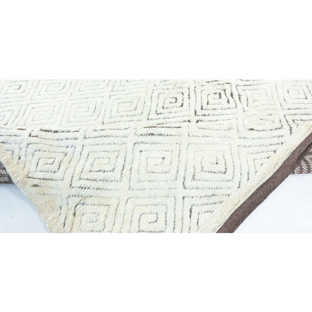 High-quality Extra Large High-Low Lattice Wool Rug by Doris Leslie Blau For Sale - Image 10 of 10
