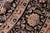 1990s Shabby Chic Floral 1990's Pak-Persian Black/Black Wool Round Rug - 8'1'' X 8'5'' For Sale - Image 5 of 9
