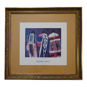 Dolona Roberts 'Blanket Series' Framed Print — Santa Fe Native American Art Reproduction
