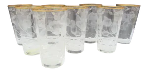 Antique Moser Paula Highball Glasses- Set of 8