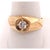14 Karat Yellow Etched Gold Fashion Ring With Solitaire Round Diamond For Sale In New York - Image 6 of 12