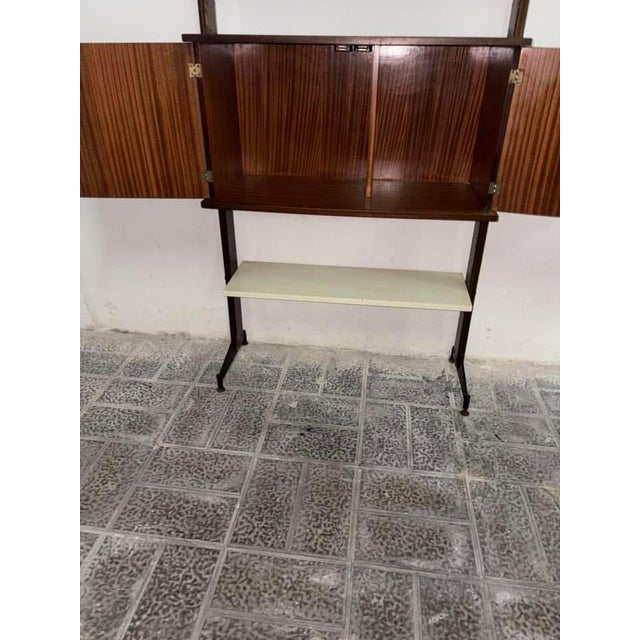 Italian Brown Bookcase, 1960s For Sale - Image 6 of 10