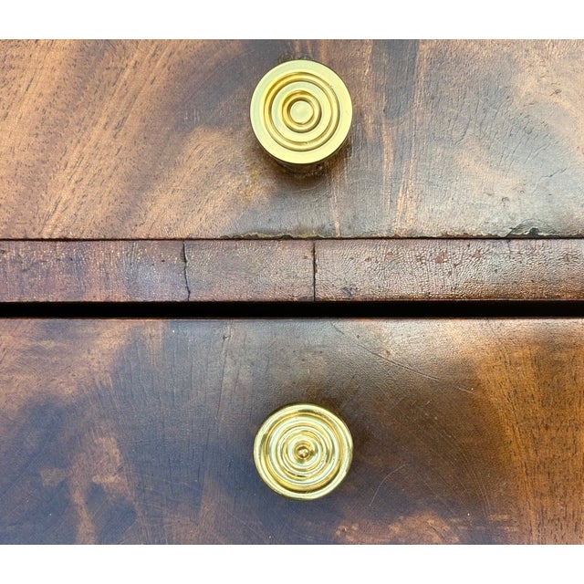 Wood French Directoire Maison Jansen Style Commode With Black Marble Top For Sale - Image 7 of 12