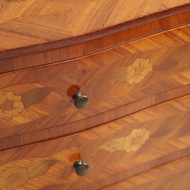 Louis XV Bedside Table with Floral Inlays, 1900s For Sale - Image 4 of 13