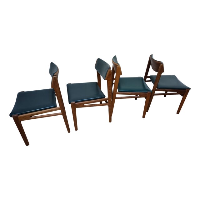 Midcentury Modern Danish Teak Dining Chairs, 1960s, Set of 4 For Sale