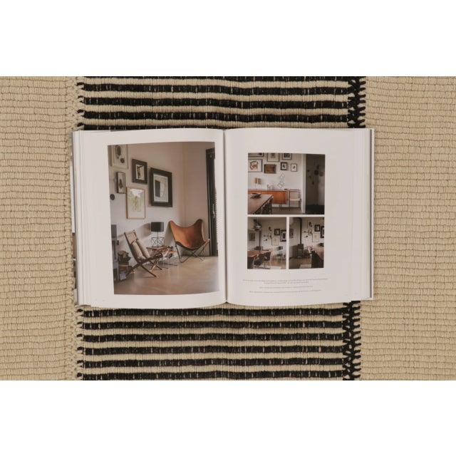 Beige Rug & Kilim’s Contemporary Kilim With Striped Central Column in Black For Sale - Image 8 of 9