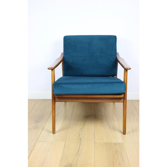 Vintage Danish Loft Lounge Chair in Sea Green, 1970s For Sale - Image 6 of 11
