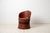 Antique Swedish stump chair with original red paint. The chair is a primitive furniture made by hand from one large, solid...