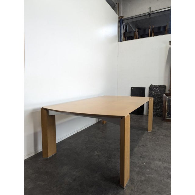 Conference Table in Maple Veneer, 1980s For Sale - Image 3 of 10