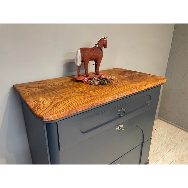 Black Antique Chest of Drawers, 1890s For Sale - Image 8 of 12