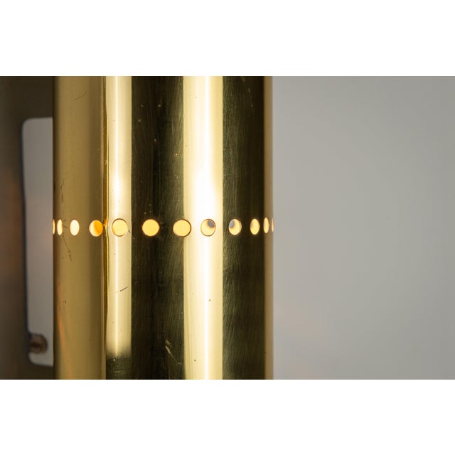 Cylindrical Wall Lamps in Brass with Perforated Shades, 1970s, Set of 2 For Sale - Image 9 of 12