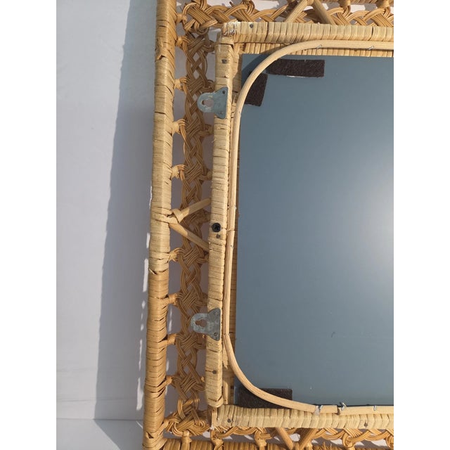 Add natural texture and timeless charm to your home with this **Vintage Mid-Century Modern (MCM) Rattan Wicker Wall...