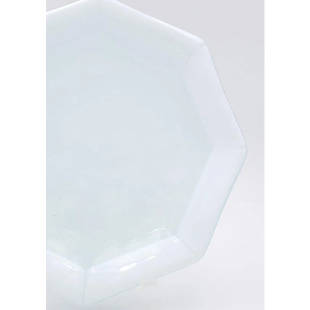 Mid-Century Modern Set of Nine Octagonal Murano Italian Plates With White Trim, Circa 1950 For Sale - Image 3 of 6