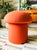 Textile Mushroom Ottoman in Carrot Wool For Sale - Image 7 of 11