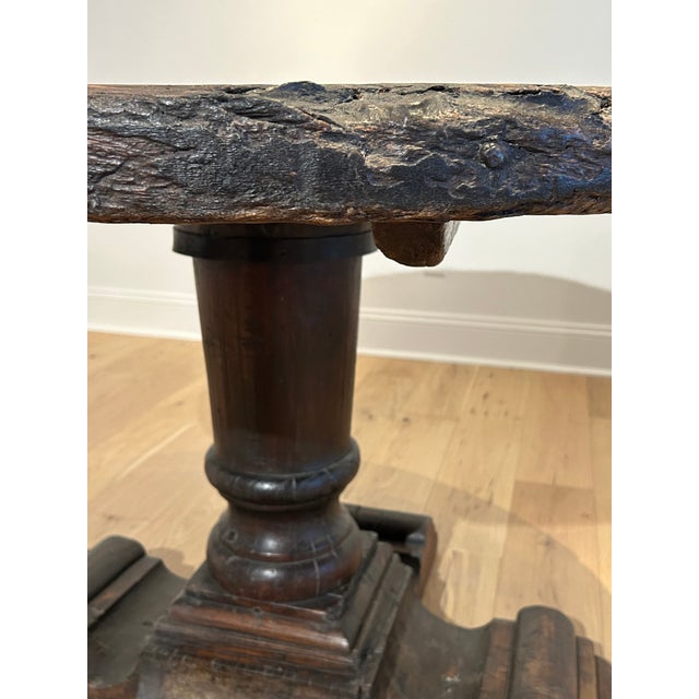 Dos Gallos, Inc. Antique Rustic Wagon Wheel & Custom Cedro Wood Base For Sale In Phoenix - Image 6 of 7