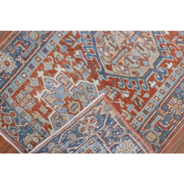 Early 20th Century Early 20th Century Orange Heriz Karadja Rug - 2'11" x 4'7" For Sale - Image 5 of 6