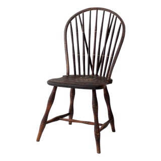Antique 19th Century Brace Back Windsor Chair For Sale