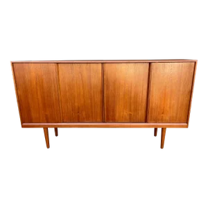 1960s Vintage Danish Modern Extra Large Teak Credenza