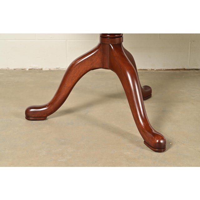 Kittinger Georgian Solid Mahogany Double Pedestal Extension Dining Table For Sale - Image 11 of 15