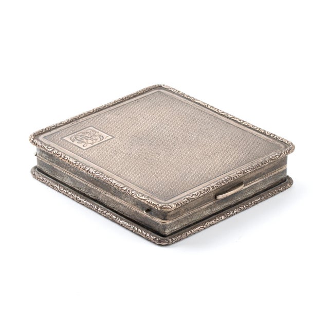 Art Deco Silver Table Clock from William Base & Sons, Birmingham, 1927 For Sale - Image 16 of 18