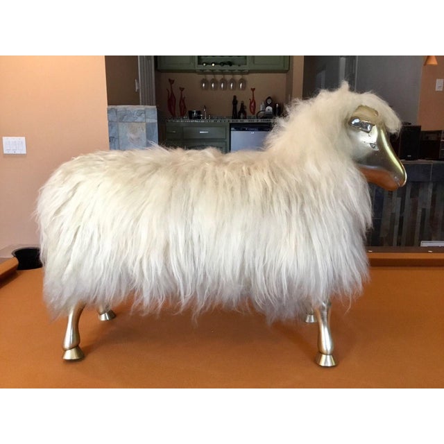 Vintage Les Lalanne Style Sheep Footstool | Chairish