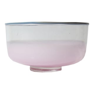 1987 Pacifica Glassworks Art Glass Pink Bowl by Michael Jaross For Sale