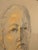 Mid-Century Modern Female Portrait Original Pen and Ink Pastel Drawing by John P. Coleman For Sale In Houston - Image 6 of 15