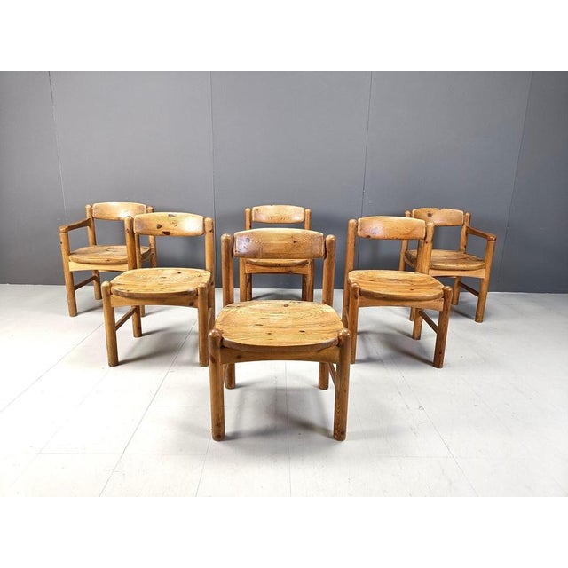 Pine Wood Dining Chairs by Rainer Daumiller for Hirtshals Savvaerk, 1970, Set of 6 For Sale - Image 4 of 14