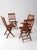 Antique Slat Wood Folding Chairs Set 4 For Sale - Image 13 of 14