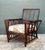 Vintage Stick Rattan Lounge Chair in Vintage Schumacher Paisley For Sale - Image 9 of 12