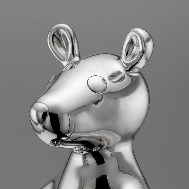 Novelty 21st Century English Silver Kangaroo Money Box by Asprey c.2021 For Sale - Image 10 of 17