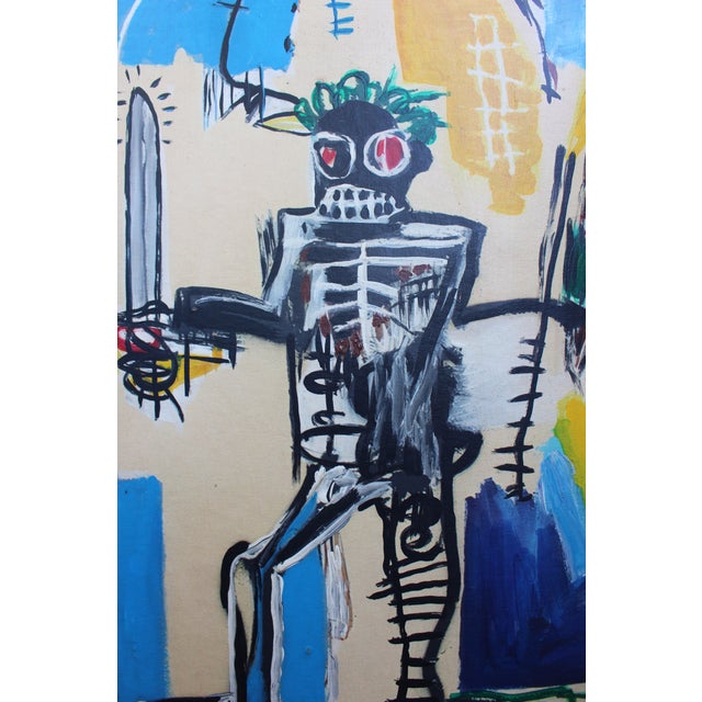 Modernistic Painting After Jean-Michel Basquiat, Circa 1980 For Sale - Image 9 of 10