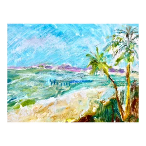 "Sunset on the Pacific Ocean" Contemporary Landscape Print by Colette