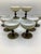 A Rare and gorgeous set of mid century hand blown Carlo Moretti cased glass champagne coupes in the very elegant and...
