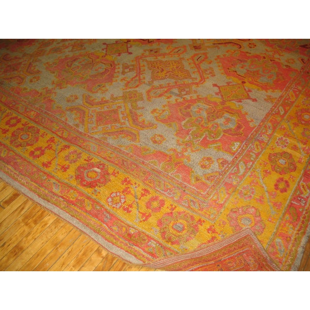 Antique Turkish Oushak Rug - 12'4'' X 14'5'' For Sale In New York - Image 6 of 12