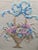 American Antique Framed 1930's Floral Bouquet Embroidered Cross Stitch For Sale - Image 3 of 4