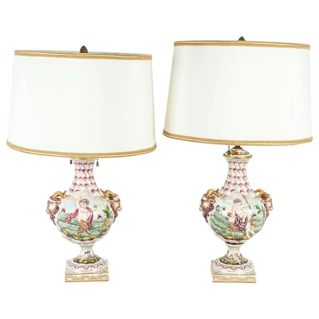 Early 20th Century Porcelain Table Lamp - a Pair For Sale - Image 11 of 11