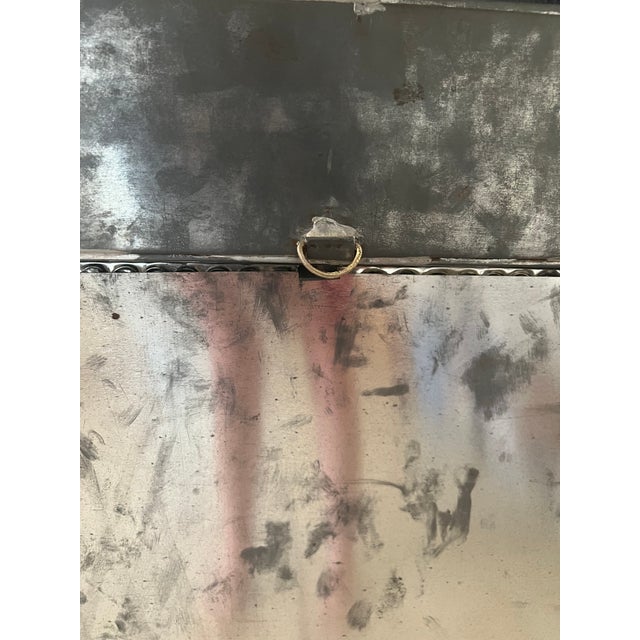 Silver 1970s Mexican Tin Framed Mirror For Sale - Image 8 of 9