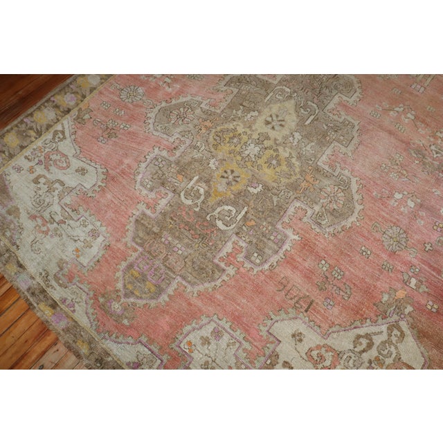 Textile Early 20th Century Zabihi Collection Large Scale Pink Turkish Kars Oversize Rug - 11'11" x 15' For Sale - Image 7 of 12