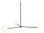 Globe Chandelier 3, Black, 33.25in H, 5 Inch Glass Globes, by Research.Lighting, Modern, Minimal Hanging Light For Sale