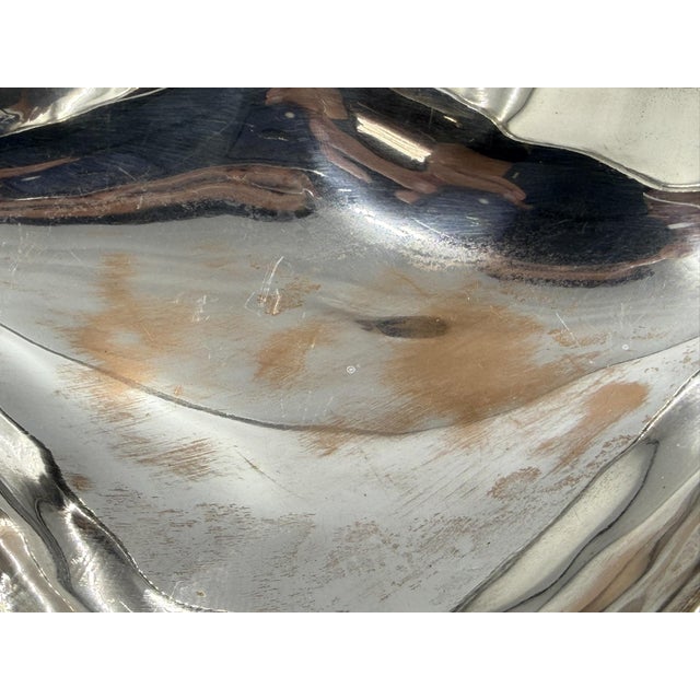 Mid 20th Century Los Castillo Taxco Modernist Silver Plate Malachite & Lapis Centerpiece Bowl For Sale - Image 17 of 18