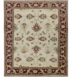1980s Handwoven Persian Heriz Area Rug 6'4"×7'6"